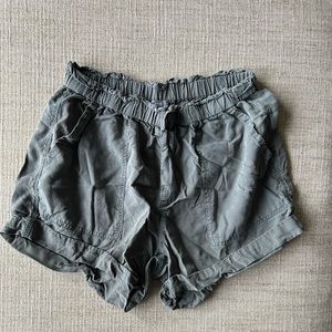 Green soft shorts